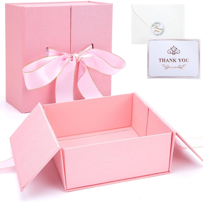 Anpassad rosa presentförpackning
