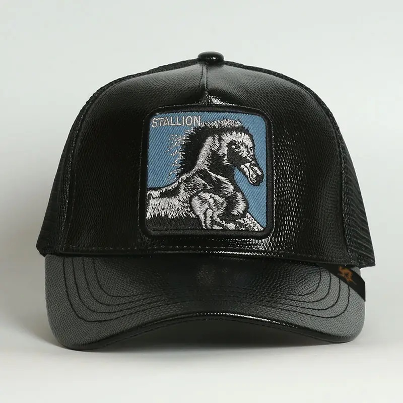 Sports Caps Gorras de Beisbol Men Bomull Design din egen broderi Custom Horse Logo Trucker Caps Hat