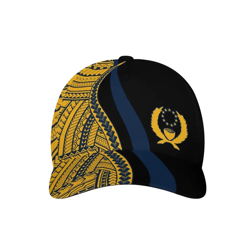 Nya Micronesia Pohnpei -flagga tryckt baseballmössa Polynesiska tatueringssportkappar monterade justerbara andningsbara unisex utomhushatt