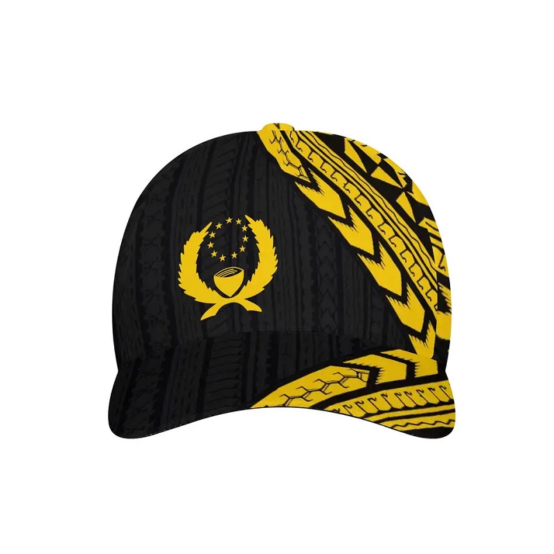 Nya Micronesia Pohnpei -flagga tryckt baseballmössa Polynesiska tatueringssportkappar monterade justerbara andningsbara unisex utomhushatt
