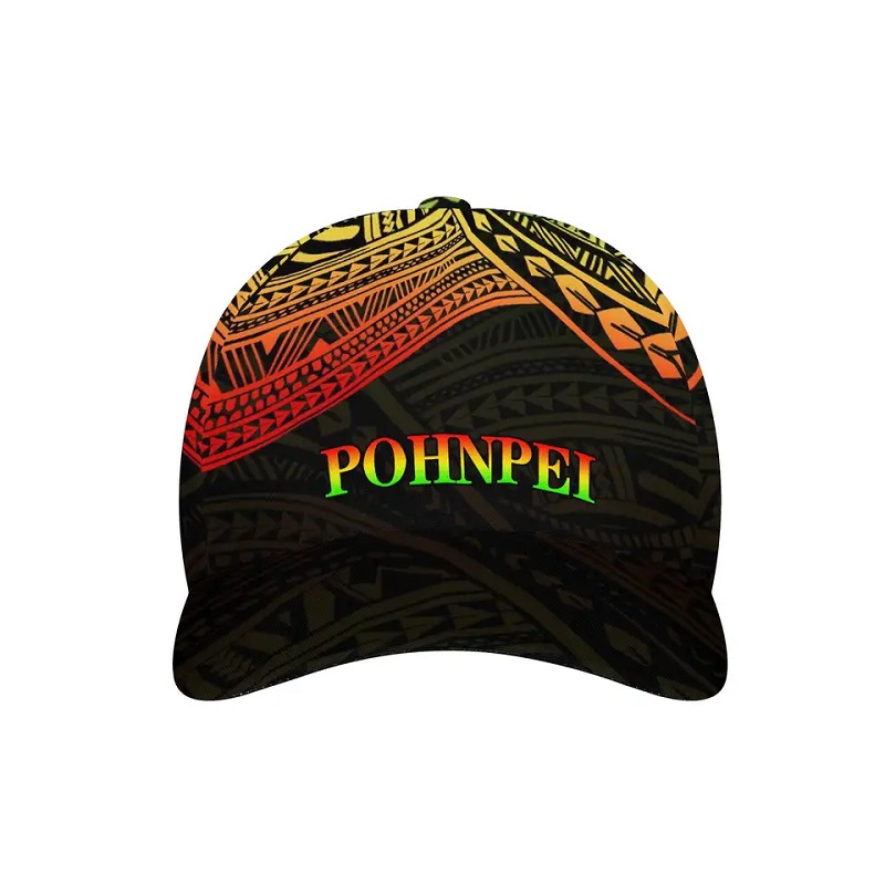 Nya Micronesia Pohnpei -flagga tryckt baseballmössa Polynesiska tatueringssportkappar monterade justerbara andningsbara unisex utomhushatt