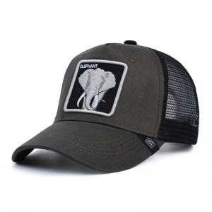 Unisex justerbar Amazon HotSale Animal Trucker Hats 3D broderi anpassade baseballmössor
