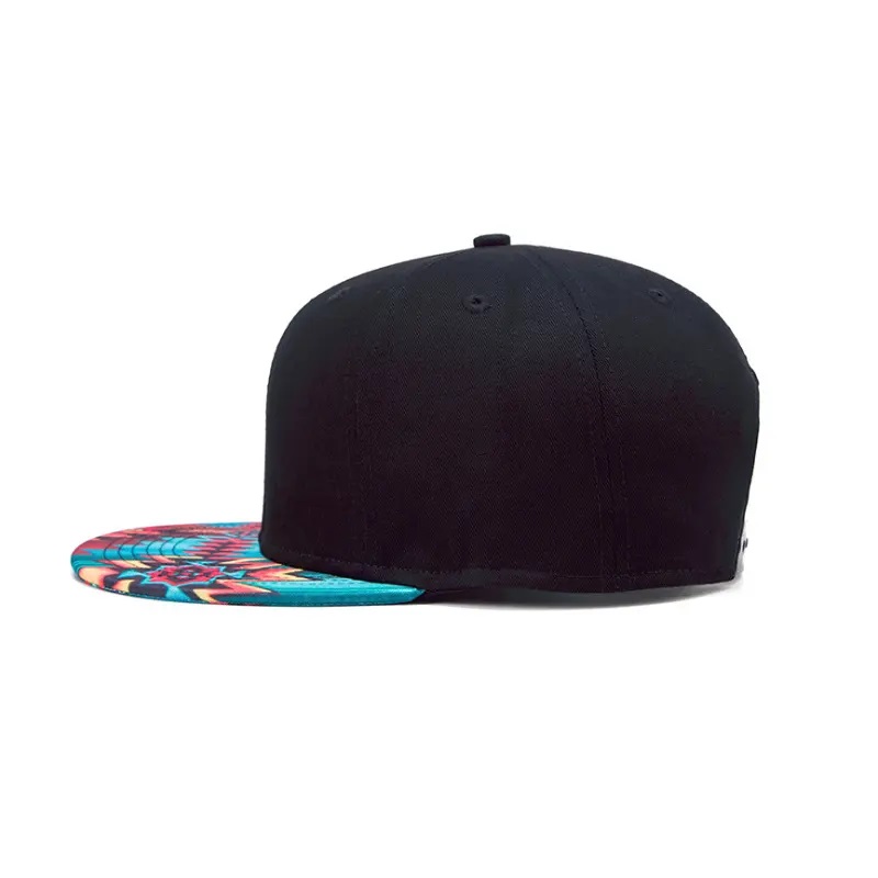 3D -utskrift Snap Back Flat Brim Hat Street Hip Printing Platt Bill Hawaiian Hats Designa din egen snapback -mössa/hat