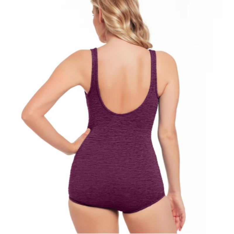 Solid One Piece Swimsuit utan tillbaka