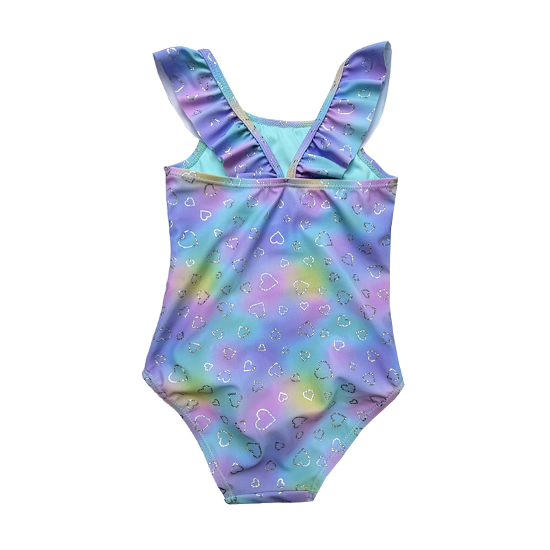 Gradient Love Print Print One-Piece Barn Baddräkter