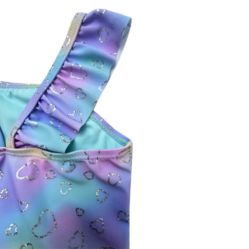 Gradient Love Print Print One-Piece Barn Baddräkter