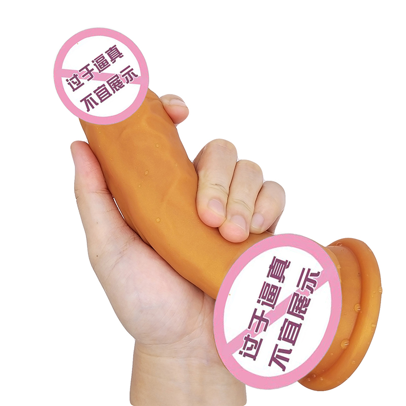 821 Sexig vuxen butik grossistpris Big size Sex Dildo Novel Toys Soft Silicone THROSTING Dildos för kvinnor i kvinnlig masturbator