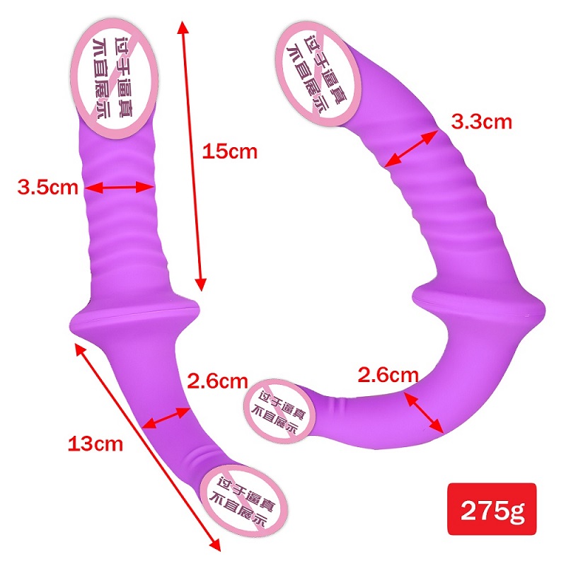845 Hot Selling Women Sex Toy Realistic Dildo Double Head Penis för vuxen