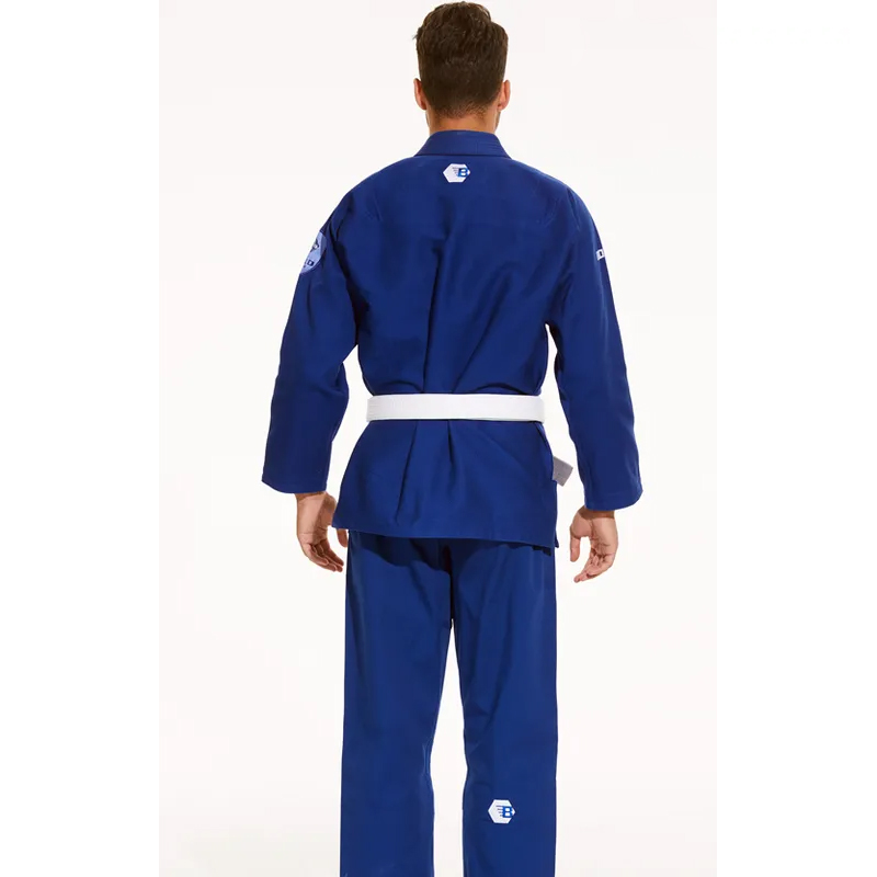 2023 Tillverkare Kampanjer Högkvalitativt hållbart andningsbart tyg BJJ Kimono, Pakistan BJJ GI i Bright Blue