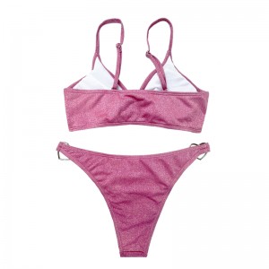 Metallring tvådelar fast färgbaddräkter