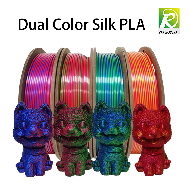 PLA Filament Silk Dual Color Filament, 1,75mm 3D Filament, 3D Printer Filament