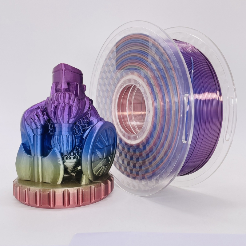 Silk Rainbow Multicolour PLA Filament Pastell Color1.75mm 3D Printer PLA Filament