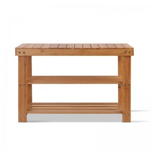 Bambusskor Bänk Boot Organiserar klädda sko rack entryway förvaring