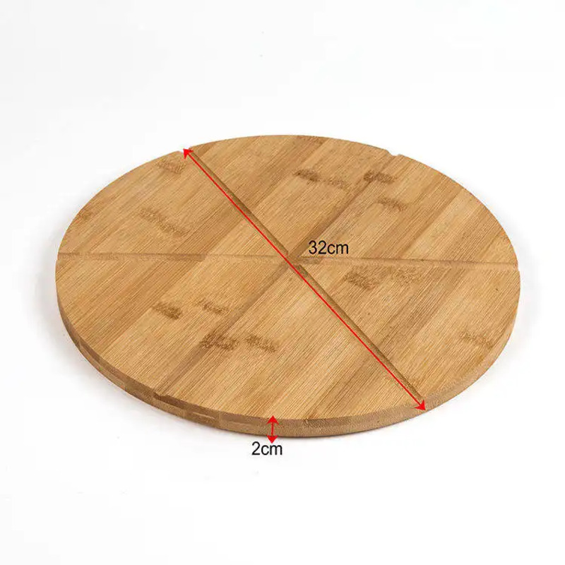 Bambu pizza rund skärbräda