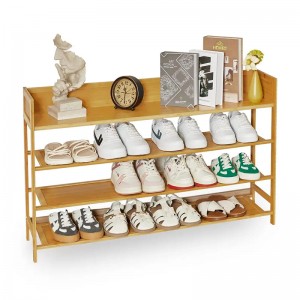 Multipurpose korridor och garderob Bambu sko rack lagring