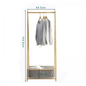 Ny design bambu hylla sängmöbler tvättkläder torkställ med förvaring hamper