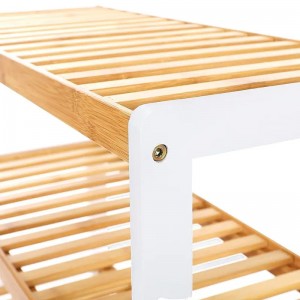 Förvaringsstativ hylla arrangör bambu sko rack