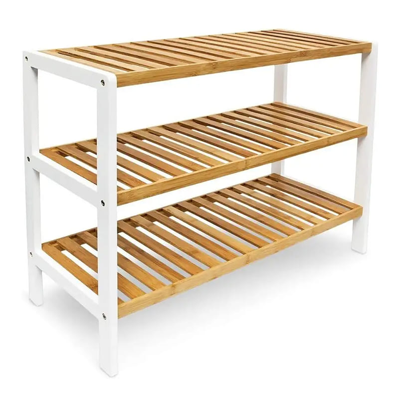 Förvaringsstativ hylla arrangör bambu sko rack