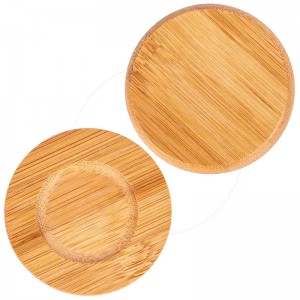 Högkvalitativ anpassad logotyp Bambu Coaster Set