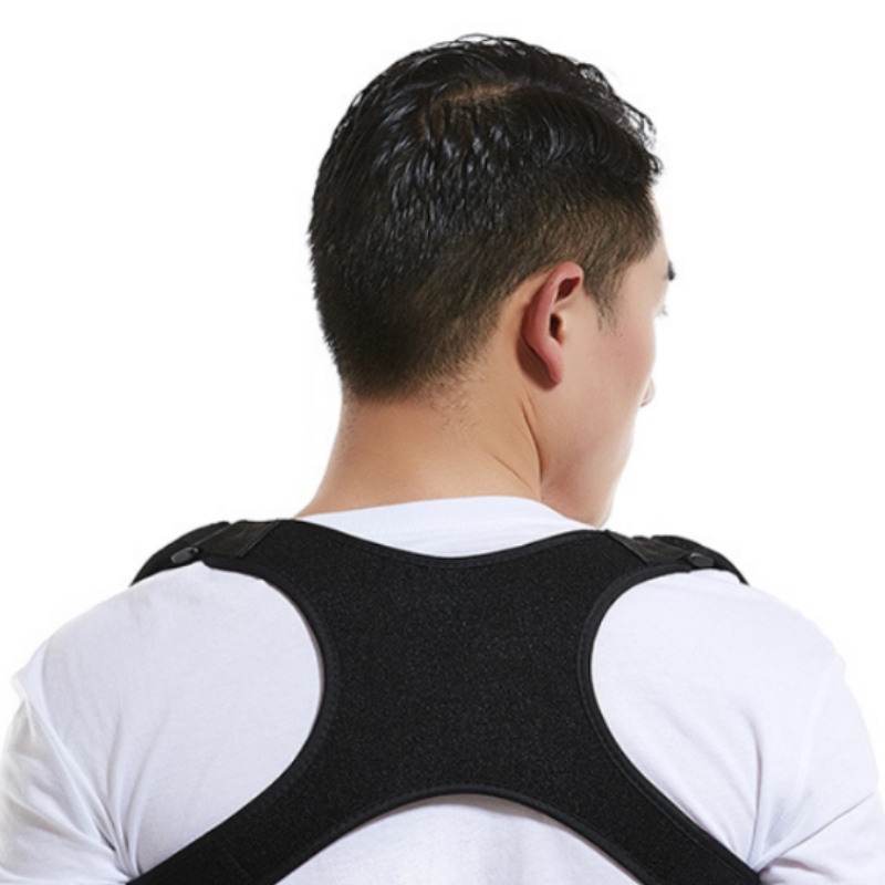 Tillverkarenneopren justerbar rak bakre axel kroppskorrigeringsbälte för vuxna och barn