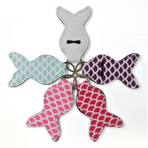 Anpassad grossist sublimering blank läppbalsamneopren kapellhållarenyckelring