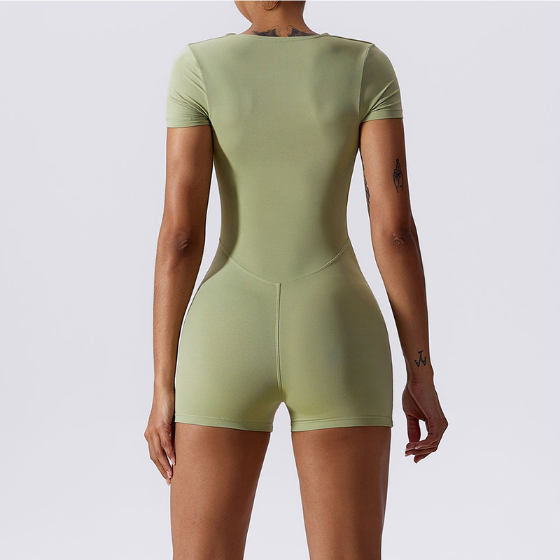 SC1076 Anpassad högkvalitativ bodycon andningsbar stretchig enstycke Jumpsuit Rompers fitness bodysuit