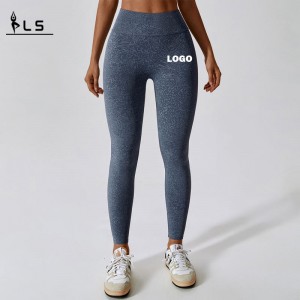SC1092 Anpassade logotypmönster leggings för kvinnor skjuter upp leggings kvinnor hög midja scrunch rumpa yogastift
