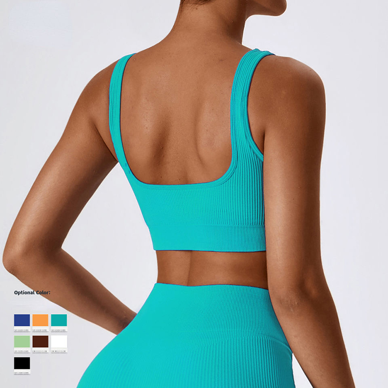 SC10131 Beskabel Push Up Training Workout Womens Yoga Sports BH Seamless Ladies U Sports BH