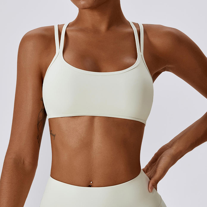 SC10137 Anpassad logotyp Kvinnor Workout Sports Bh Wholesale Yoga Crop Compression Snabbt torr vadderad sexig gymsportbh