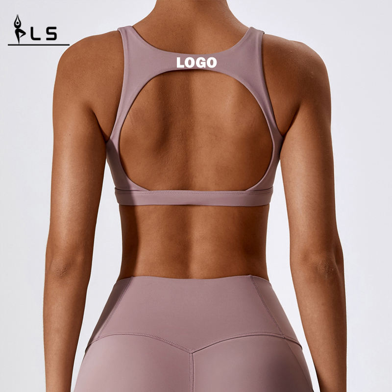 SC10169 Cross Back Yoga Sports Bh High Impact vadderad Yoga Bh Högkvalitativ kvinnor Träning Sports BH