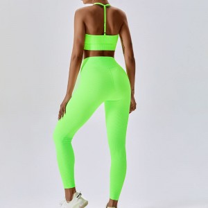 SC101610 Halter Sports Bh Ladies Halter Neck Cross Back Sports BH For Women Logo Women Workout Sports BH POSHOY YOGA CRO