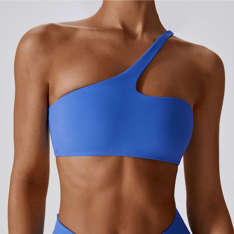SC10188 Cross Back Yoga Sports Bh High Impact POLLED BLÅ ONE AUDLE BUTTLIFT SPORT BH
