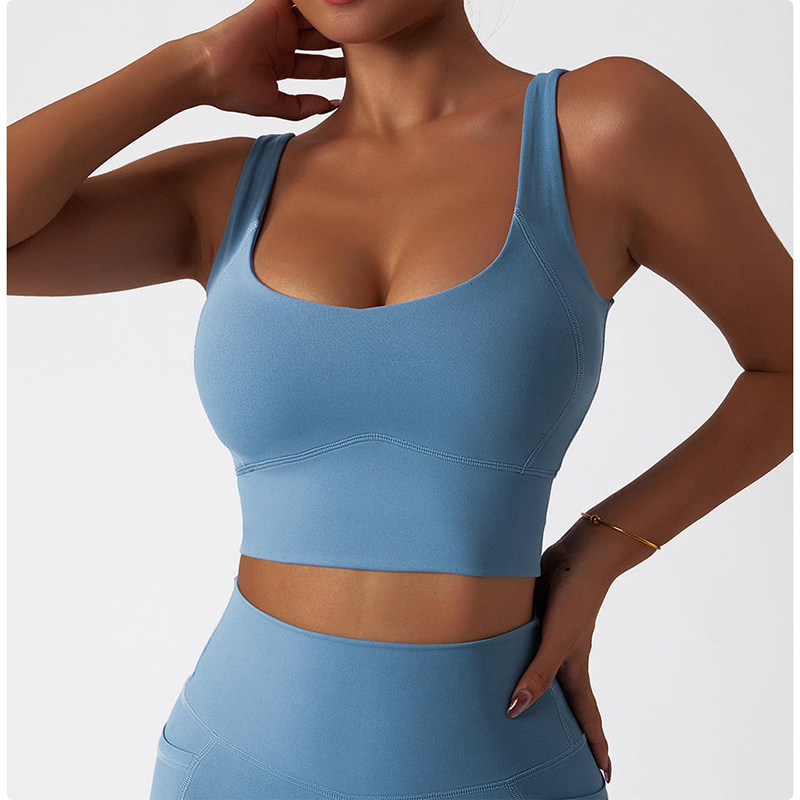 SC10186 Högpåverkan Wire Free Nylon Sports Training Bh Crop Top Nya snygga sexiga High Impact Sports BH