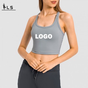 SC10241 toppar snabb torrmonterad tank topp gym sport yoga fitness skörd toppar tank topp kvinnors t-shirts