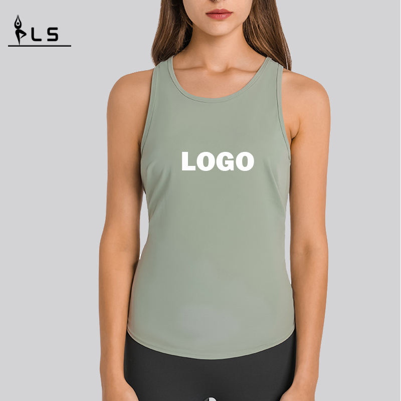 SC10253 Toppar snabb torrmonterad tank topp gym sport yoga kvinnor yoga tank top öppen baksida