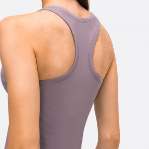 SC10255 toppar snabb torrmonterad tank topp gym sport yogakompression beskurna yogatankar med kuddar