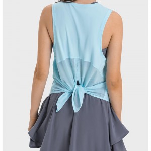 SC10258 toppar snabb torrmonterad tank topp gym sport yoga vår mode lös blus yoga väst tank toppar