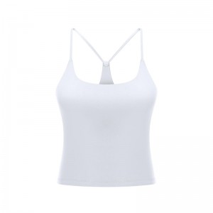 SC10259 snabb torrmonterad tank topp gym sport yogakompression beskurna yogatankar med kuddar