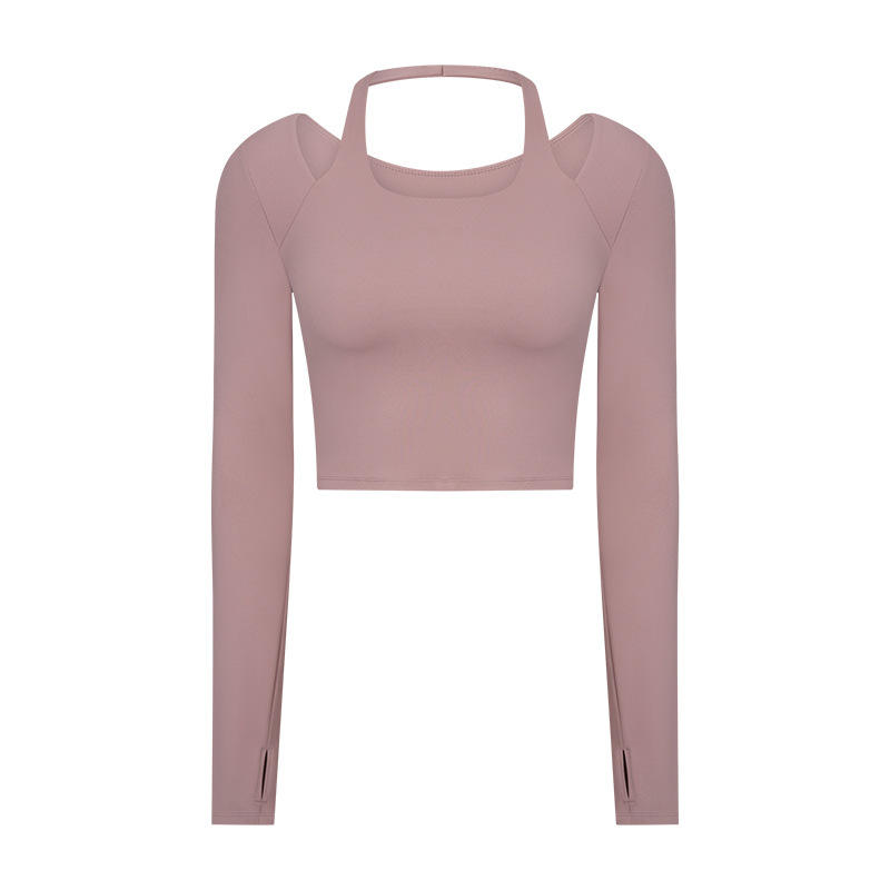 SC10273 Anpassad logotyp Yoga T-skjortor Fitness Running Round-Neck T-Shirts Shirt Woman Long Sleeve Sports Shirt for Women