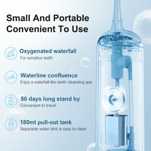 Oral Irrigator Portable Dental Water Flossser IPX7 Vattentät laddningsbar 6 Mod Tandrengörare 180 ml Dental Water Jet