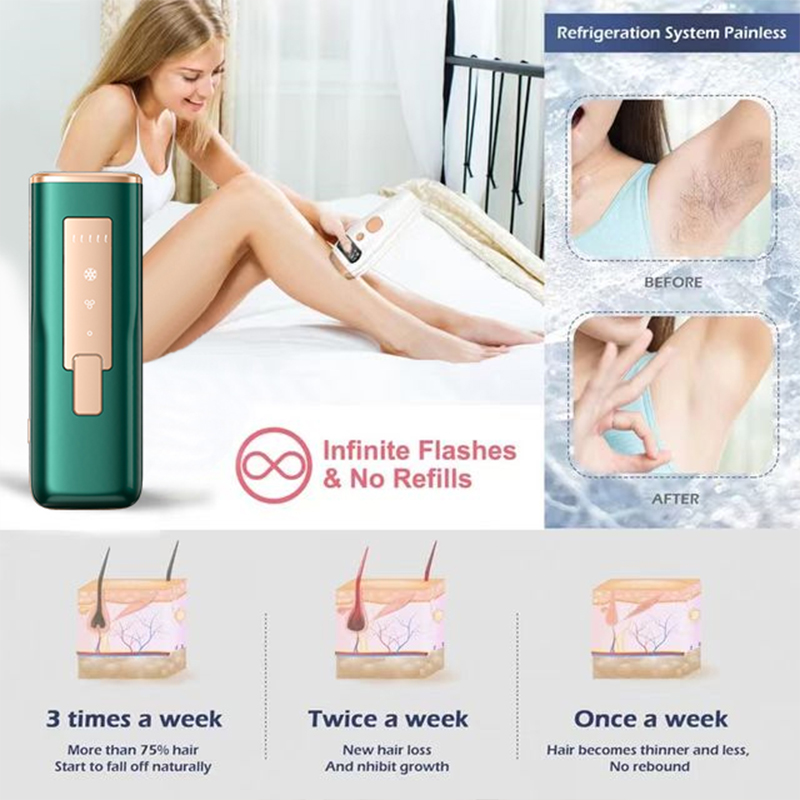 IPL Hårborttagning 2023 Laserhårborttagare Epilator Sapphire Ice Cooling Haarentferne