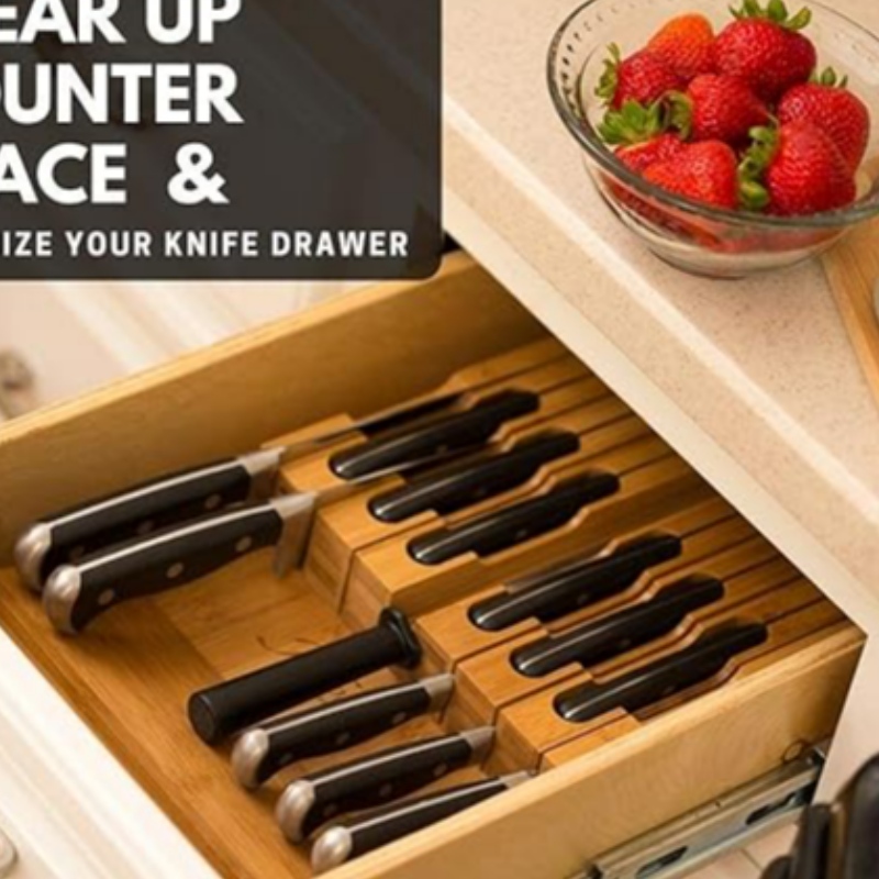 In-Drawer Bambu Knife Block har 12 knivar