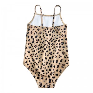 Halter i ett stycke Flouncy Leopard Print
