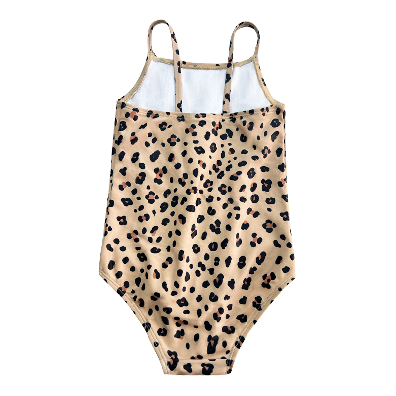 Halter i ett stycke Flouncy Leopard Print