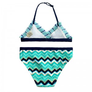 Halter Print tvådelad baddräkt för barn