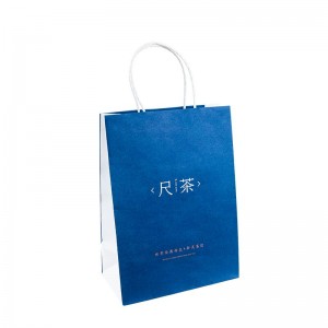 Anpassad tryckt din egen logotyp för restaurang Catering Food Takeaway Togo Packaging Kraft Brown Paper Bag With Handtag