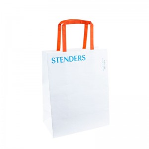 Fabrikspris 120 g återvunnet Kraft Paper Bag Gift Shopping Packaging Kraft Paper Bag med handtag acceptera anpassad