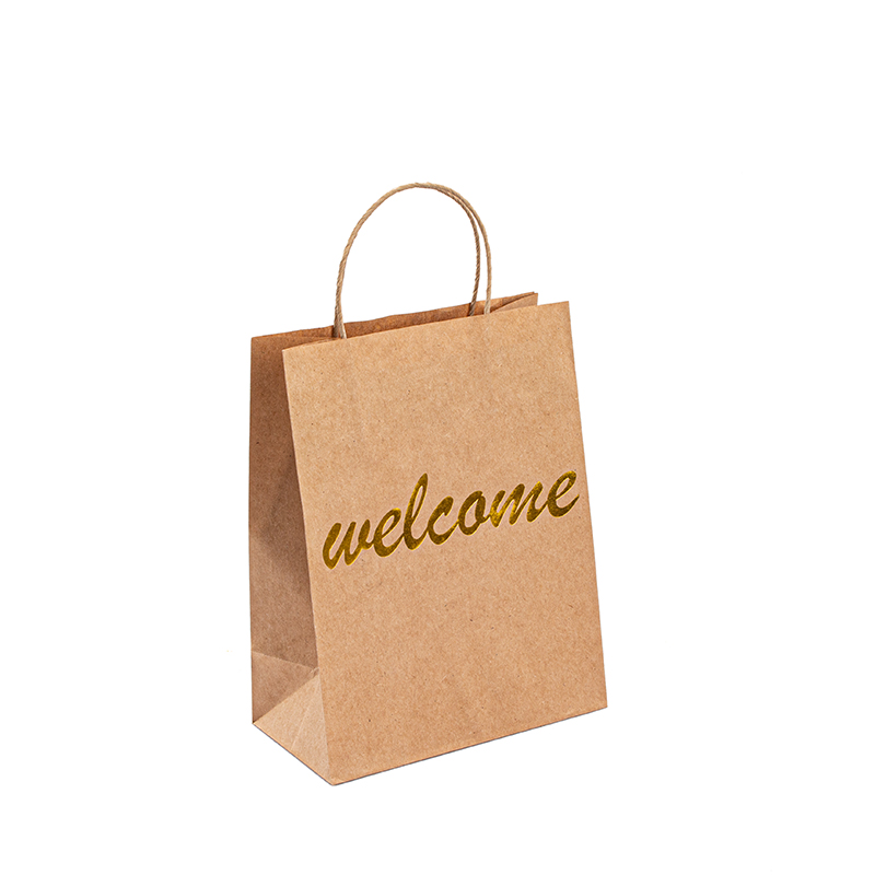 Kraft Retail Bolsas Luxury Paper Bag med din egen logotyp Kraft Paper Bag med handtag