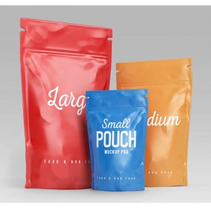 Gratis stand-up påse (dopack) matförpackning