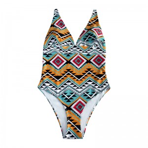 Blommignationell stil bred rem ett stycke baddräkt temperament